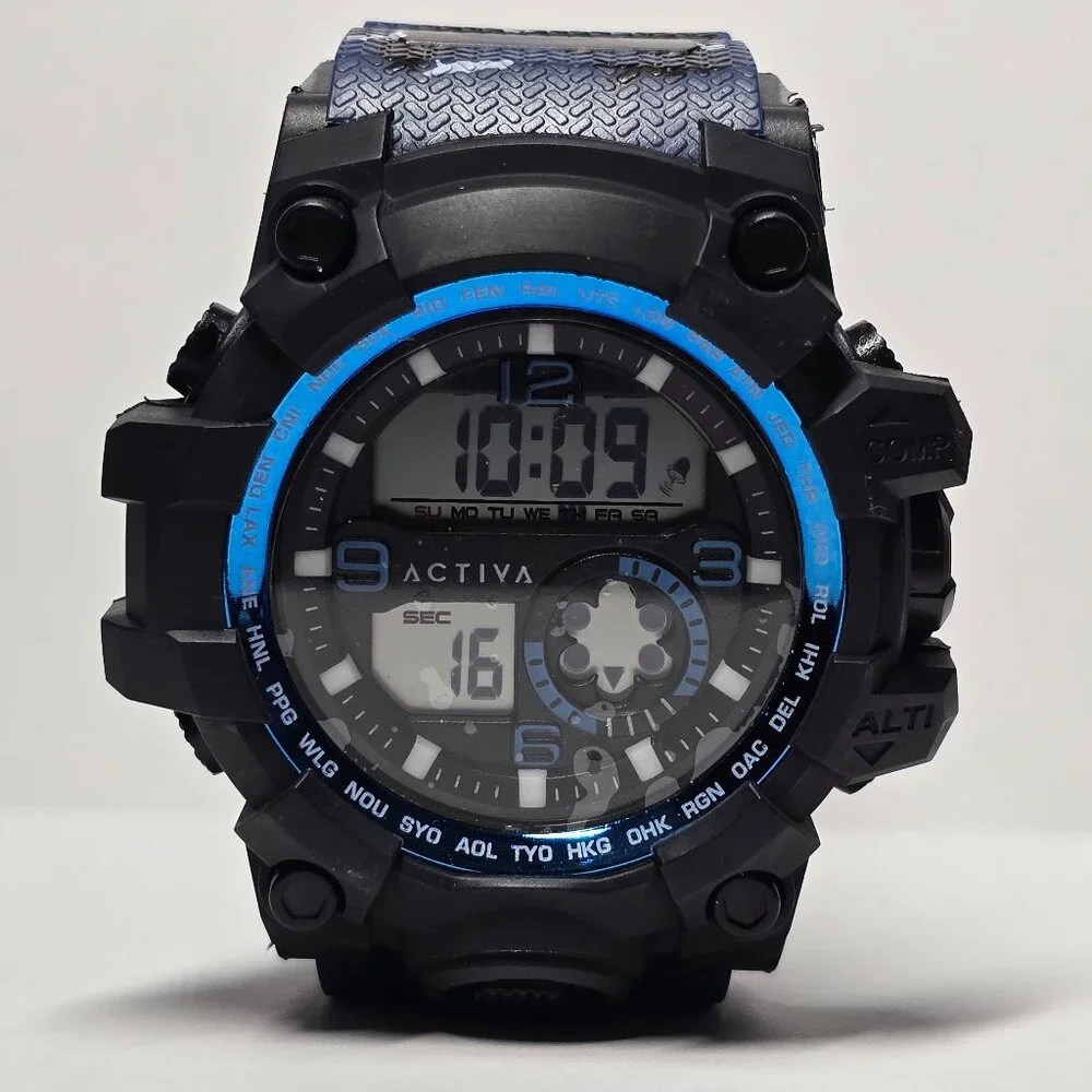 Activa Endurance X Invicta Men's Digital Watch - 54.5mm. Blue Camo (ACW435-003)